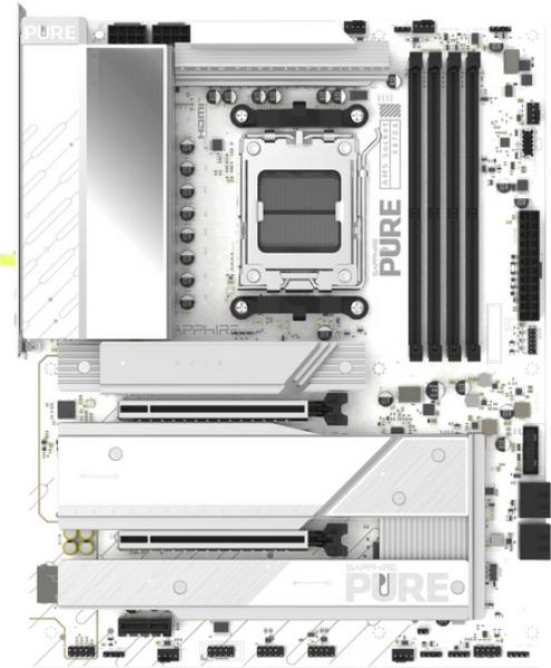 Sapphire Pure X870A WiFi7, AMD X870 Mainboard - Sockel AM5, DDR5
