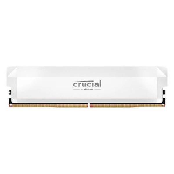 Crucial Pro OC - DDR5 - moduuli - 16 Gt - DIMM 288 nastaa - 6400 MT/s / PC5-51200 - CL32 - 1.35 V - puskuroimaton - lumi Fox valkoinen