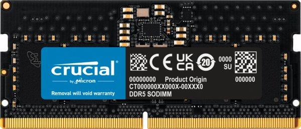 Crucial DDR5 SDRAM 8GB 5600MHz CL46 On-die ECC SO DIMM 262-PIN