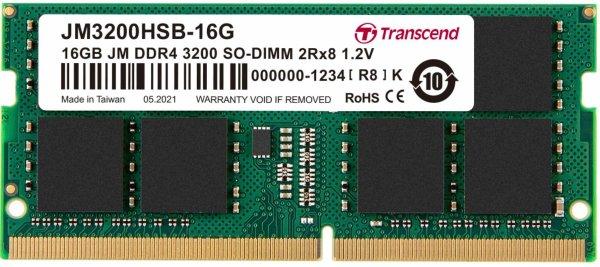 Transcend 16GB DDR4 3200 MT/s SODIMM 260pin 1R x8 unbuffered