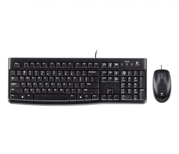 Logitech MK120 combo, German QWERTZ Wired Keyboard & Mouse, Wired, USB, DE, Black, HUOM: Saksalainen näppäimistöasettelu