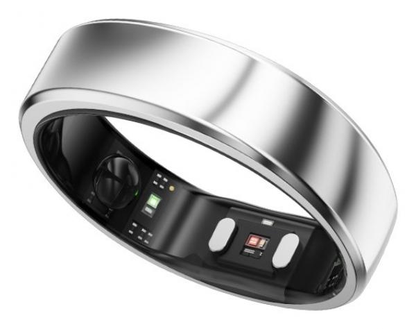 RingConn Smart Ring Gen2 für Frauen und Männer - Schlaf- und Fitness Tracking Wearable - Herzfrequenz - Zukunftssilber Größe 8