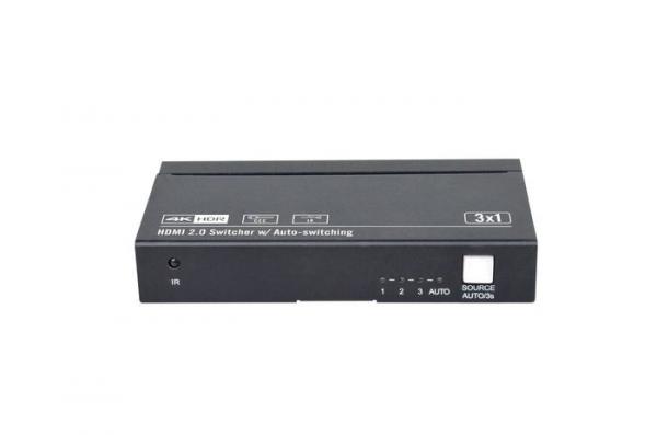 Vivolink HDMI switcher 3x1 4K60Hz with CEC and IR .