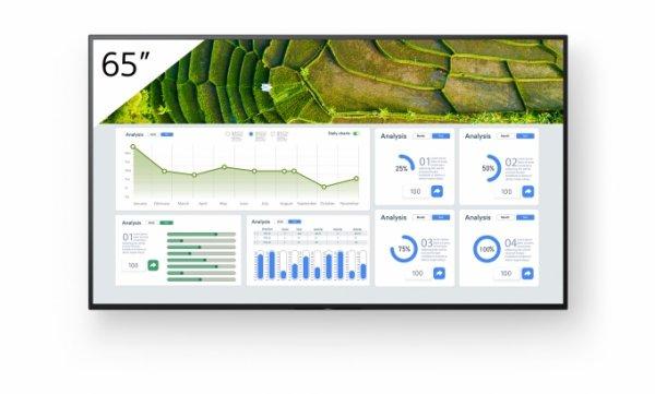 Sony Bravia Professional Displays FW-65BZ30L - 65 Diagonaaliluokka BZ30L Series LED-taustavalaistu LCD-näyttö - digital signage -ratkaisu - Android TV - 4K UHD (2160p) 3840 x 2160 - HDR - Direct LED