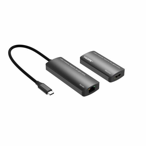MicroConnect USB-C to HDMI Extender via ethernet, 30m distance at 4k120Hz