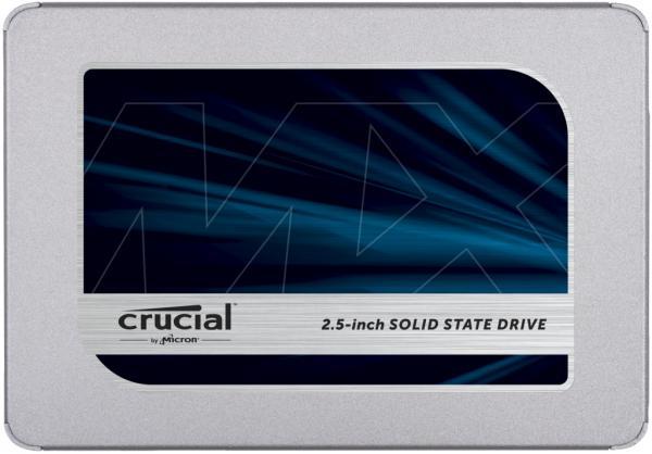 Crucial MX500, 500GB, SATA III 2.5" refurbished, käytetty SSD-levy