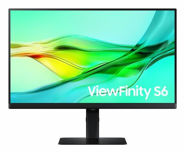 SAMSUNG VIEWFINITY S24D604U 24" 16:9 2560X1440 IPS, 5MS, 350NITS, 100HZ, HDR10, SRGB 99%, HAS/SWIVEL/PIVOT/TILT, HDMI/DP/USB-C (90W),LAN,DP OUT(DAISY CHAIN), USB3 HUB, KVM SWITCH, VESA 100, USB-C  & HDMI CABLE (POISTOTUOTE)