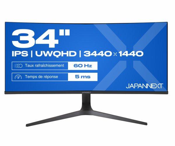 JAPANNEXT 86,4cm JN-IPS340UWQHD60C-C65W-HS curved UWQHD