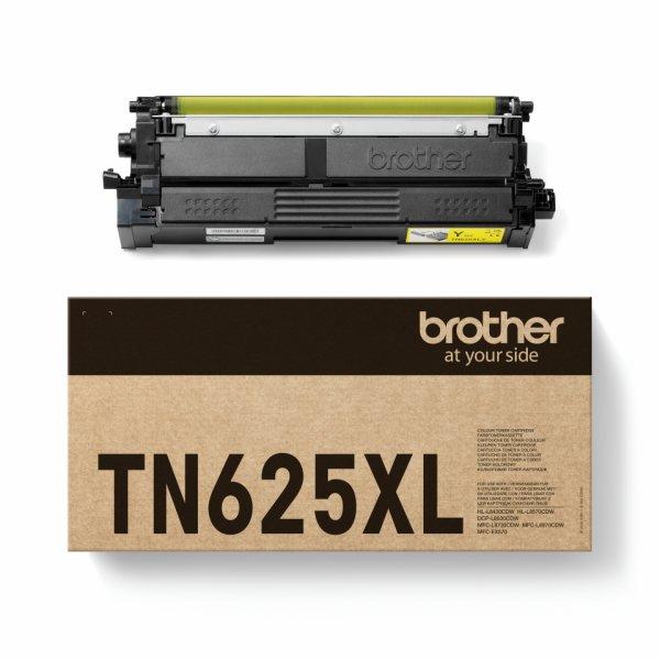 Brother TN625XLY - Suuri kapasiteetti - keltainen - alkuperäinen - laatikko - väriainekasetti malleihin Brother DCP-L8630CDW, HL-L8430CDW, HL-L8570CDW, MFC-L8730CDW, Workhorse MFC-L8970CDW