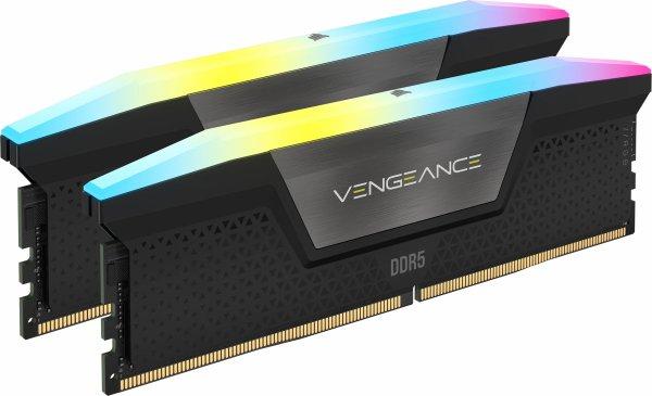 Corsair Vengeance RGB DDR5 6000MHz 128GB 2x64GB, 1.35V, Black