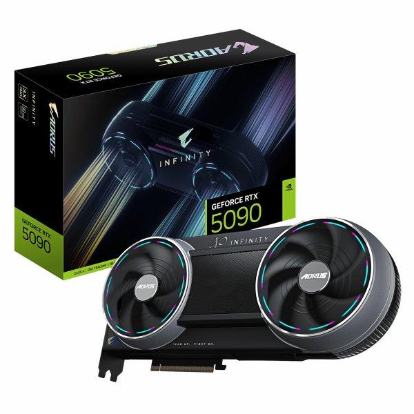 Gigabyte Infinity 32G Graphics Card - 32Gb Gddr7, 512Bit, Pci-E 5.0, 2730Mhz Core Clock, 3 X Dp 2.1B, 1 X Hdmi 2.1B, Dlss 4, Gv-N5090Aorus