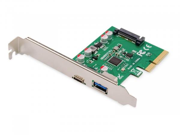 DIGITUS PCIe Card USB Type-C + USB A (AVATTU PAKETTI- UUSI TUOTE)