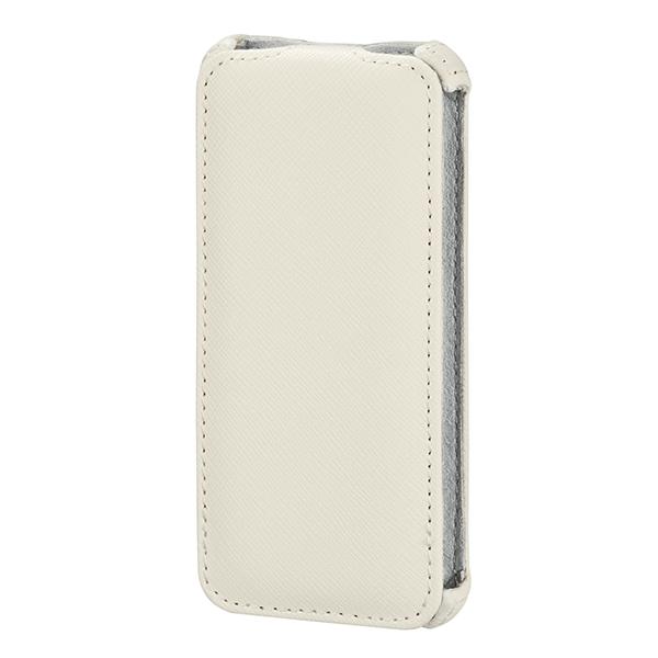 Hama iPhone5 Laukku Flip-Front Valkoinen Nahkaa