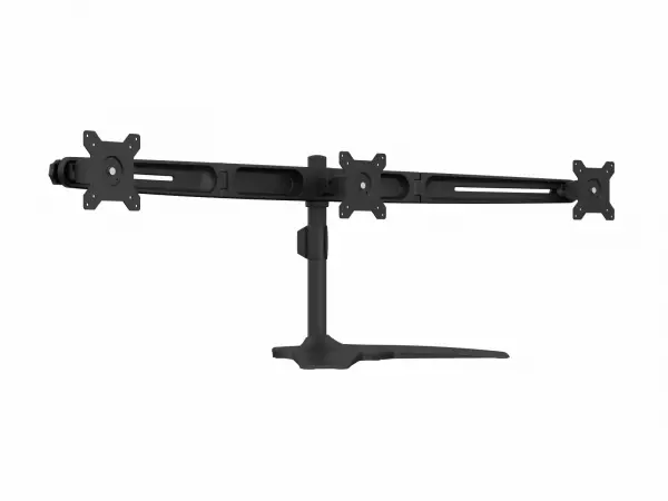 Multibrackets M VESA Desktopmount Triple Arm - Asennuspakkaus (3-näytön asennusvarsi) malleihin 3 LCD-näyttöä - alumiini, teräs - musta -näytön koko 15-24 - työpöytä jalusta
