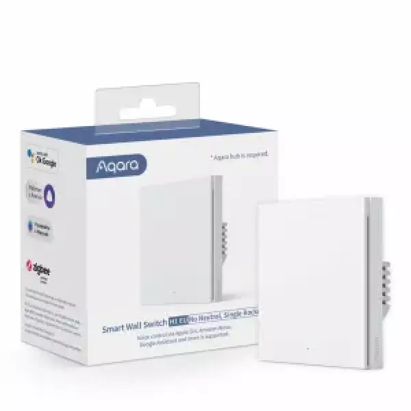 Aqara Smart Wall Switch H1 (No Neutral, Single Rocker) weiß (HomeKit)