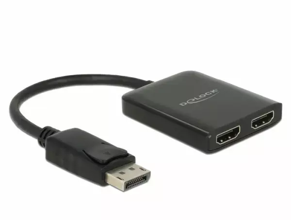 DeLock DisplayPort 1.4 Splitter 1 x DisplayPort to 2 x HDMI MST Video-/audiosplitter HDMI / DisplayPort