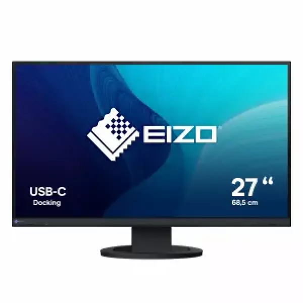 EIZO FlexScan EV2720S-BK - FlexStand-telineellä - LED-näyttö - 27 - 2560 x 1440 WQHD - IPS - 350 cd/m² - 15001 - 5 ms - HDMI, DisplayPort, USB-C - kaiuttimet - musta