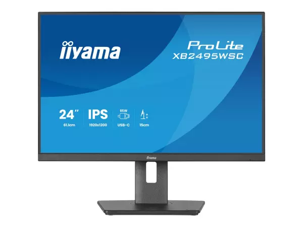 iiyama ProLite XB2495WSC-B1 24 IPS 1920 x 1200 (WUXGA) HDMI USB-C 100Hz Dockingskærm