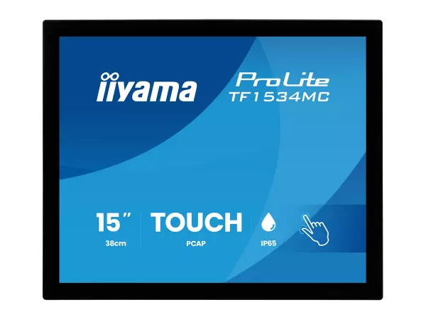 iiyama ProLite TF1534MC-B8X 15 TN 1024 x 768 VGA (HD-15) HDMI DisplayPort 75Hz