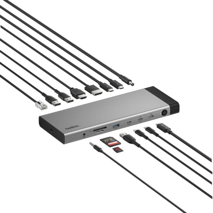Belkin CONNECT - Telakointiasema - Thunderbolt 5 - HDMI, Thunderbolt - 2.5GbE - 180 watti(a) - EMEA