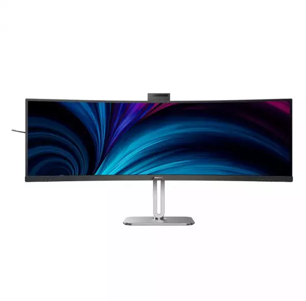 Philips 49B2U6903CH - 6000 Series - LED-näyttö - kaareva - 49 (48.8 katseltava) - 5120 x 1440 SuperWide 100 Hz - VA - 500 cd/m² - 30001 - DisplayHDR 400 - 4 ms - Thunderbolt 4, 2xHDMI, DisplayPort - kaiuttimet - hopea