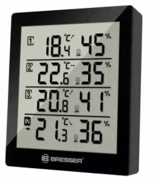 Bresser Temeo Hygro Quadro schwarz