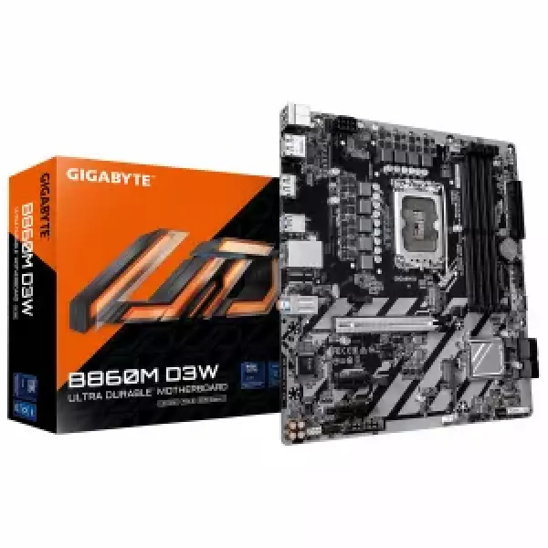 Gigabyte Motherboard - Intel Core Ultra Series Cpus, 4+1+2 Phases Vrm, Up To 9066Mhz Ddr5, 2Xpcie 4.0 M.2, 1Gbe Lan, Usb 3.2 Gen 1