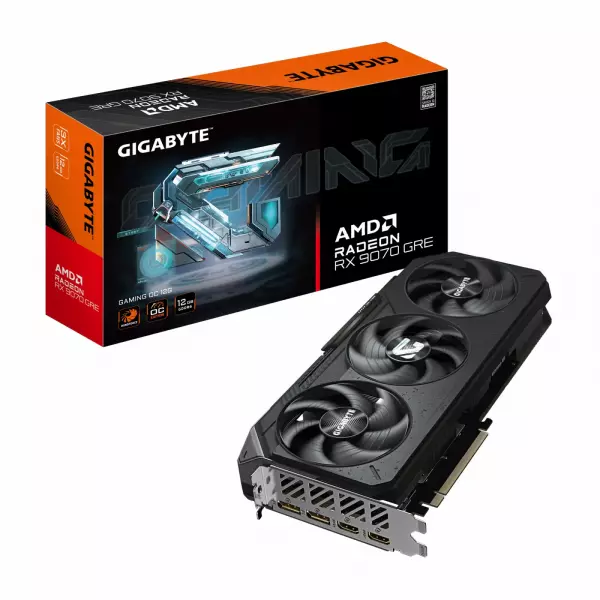 GIGABYTE Radeon RX 9070 GRE Gaming OC Graphics Card, 12288 MB GDDR6