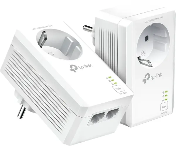 TP-Link TL-PA7027P KIT Powerline 1000mb, AV1000 Passthrough -aloituspakkaus, HomePlug AV2, 2 x RJ-45